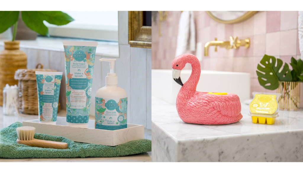 Make a Splash Body Products with Scentsy's Flamingo Warmer