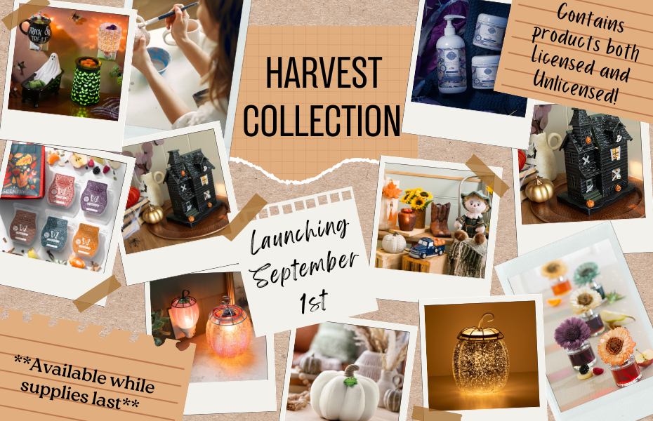 Collage of Scentsy's Harvest Collection